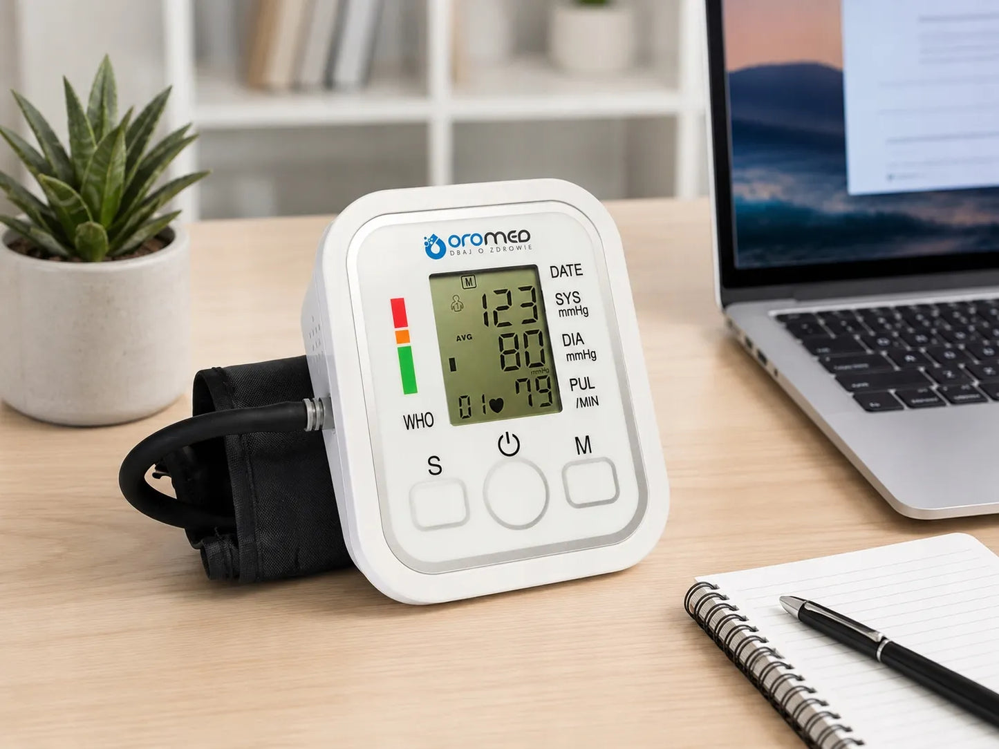 Elektroninis žastinis kraujospūdžio matuoklis Oromed ORO-N10 BASIC, aritmijos aptikimas, 22-32 cm manžetė