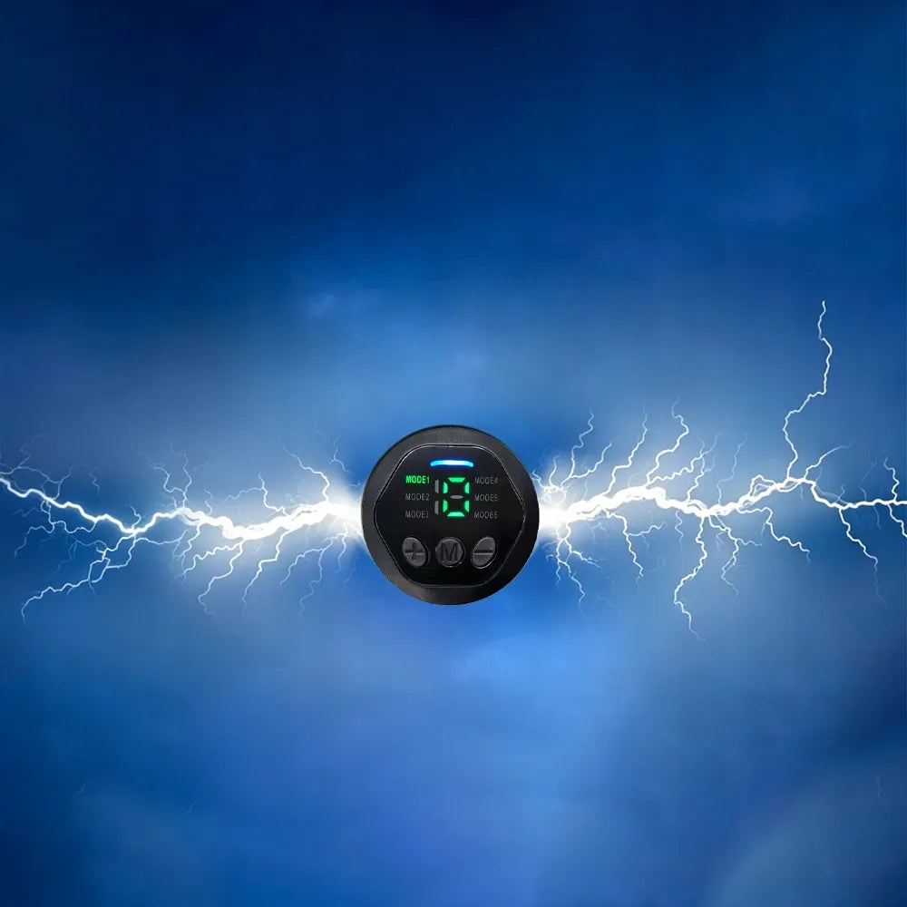 EMS pilvo raumenų elektrostimuliatorius, 6 režimų liekninantis diržas su ilgintuvu
