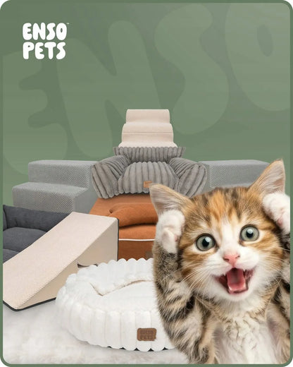 Enso Pets veliūrinė šunų lova L dydžio, minkšta ir patogi gultas-sofa