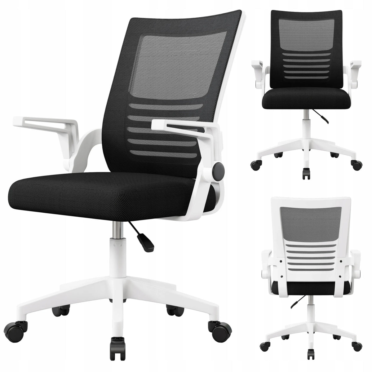 Ergonominė biuro kėdė KRAKEN Kredo, sukamoji, medžiaginė, juoda