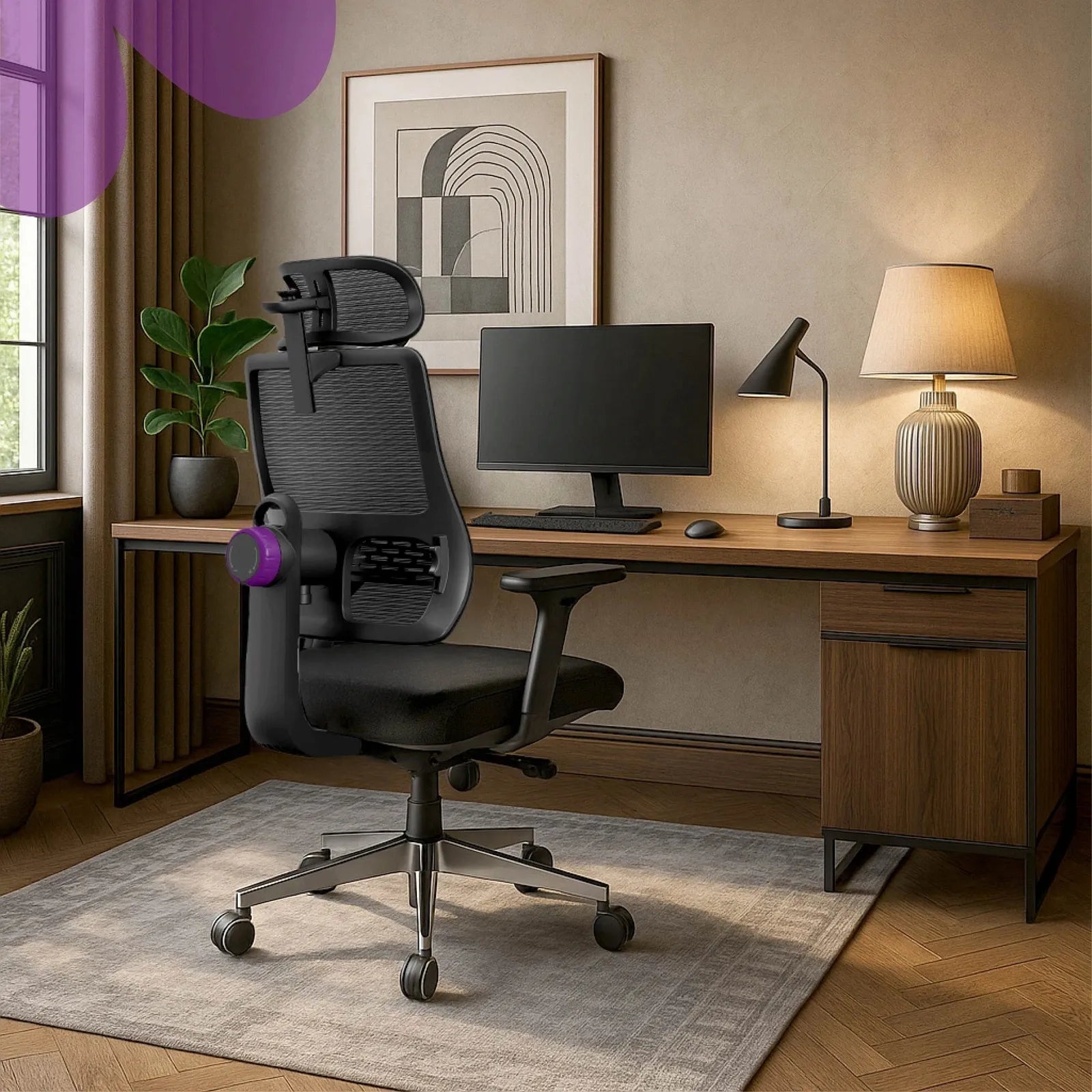 Ergonominė biuro kėdė Spacetronik Lumbo su reguliavimo funkcijomis, 136 kg