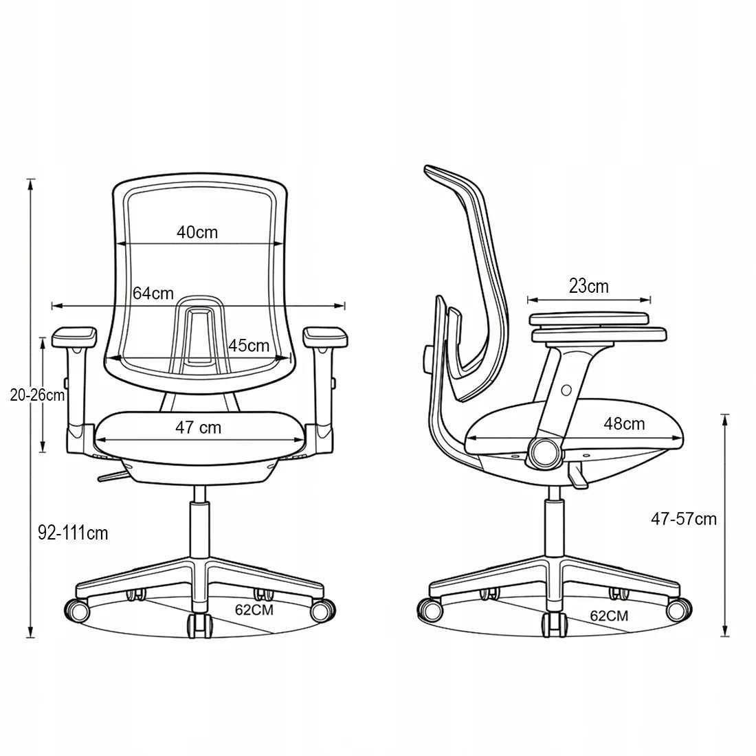 Ergonominė rožinė darbo kėdė Spacetronik Retto su reguliuojamu aukščiu 47-57 cm