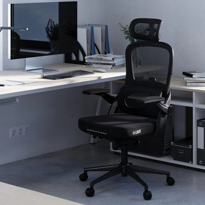 Ergonomiška biuro kėdė „Diablo Chairs V-Light“, juoda