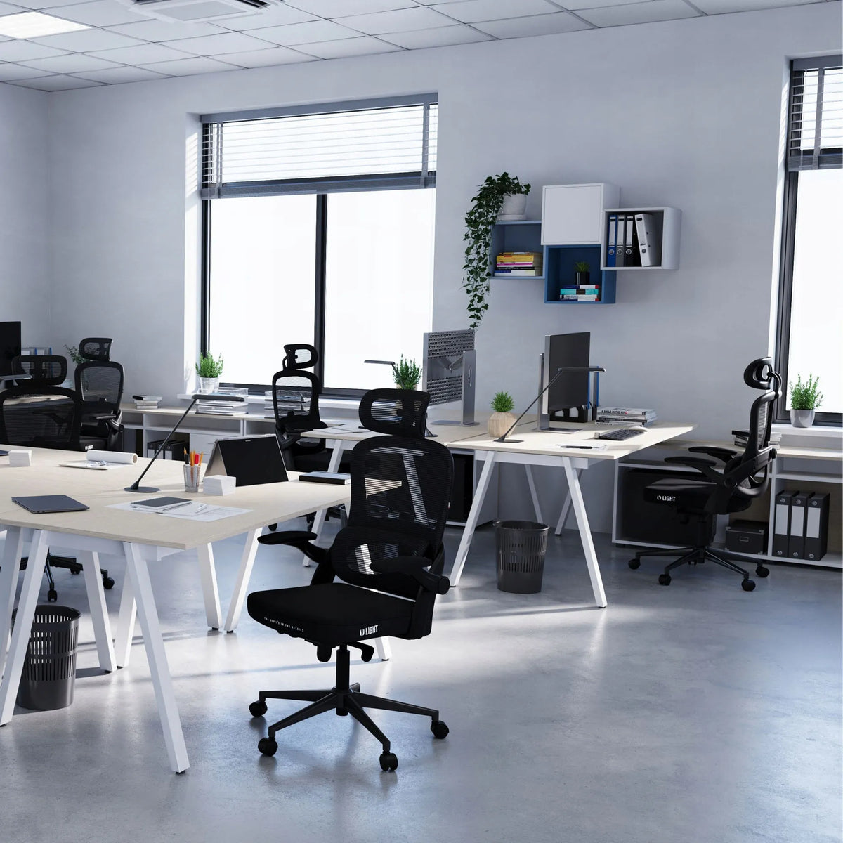 Ergonomiška biuro kėdė „Diablo Chairs V-Light“, juoda