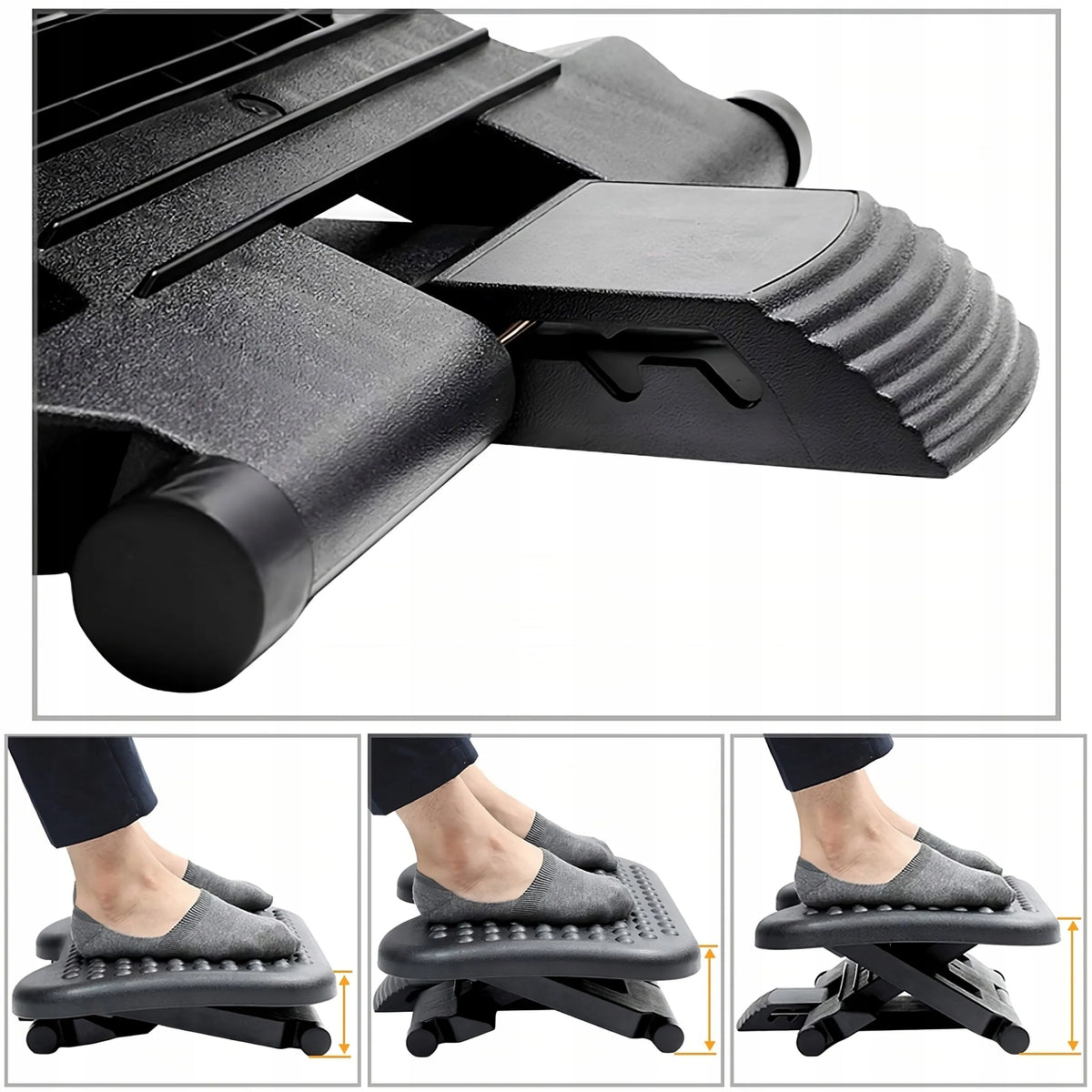 Ergonomiška reguliuojama biuro kojų atrama po stalu, XXL