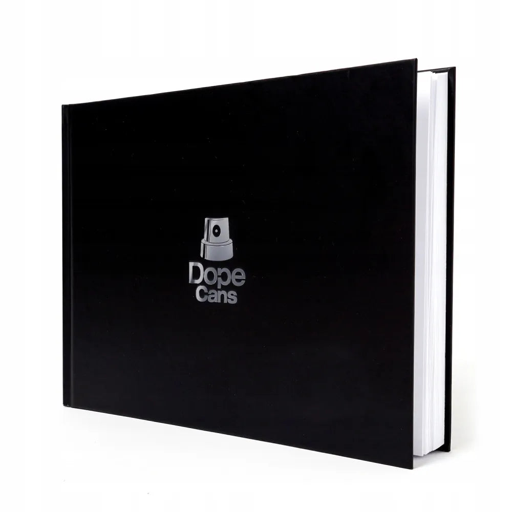 Eskizų sąsiuvinis „Dope Cans Blackbook A4 Landspace“ – 120 g/m², 144 lapai, juodas