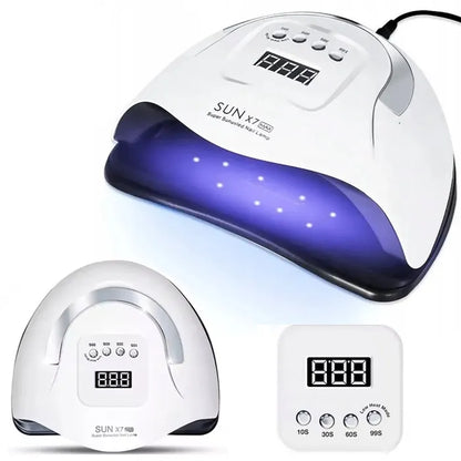 eVanda X7 MAX 220 W UV/LED nagų lempa hibridiniam lakui ir geliui su laikmačiu