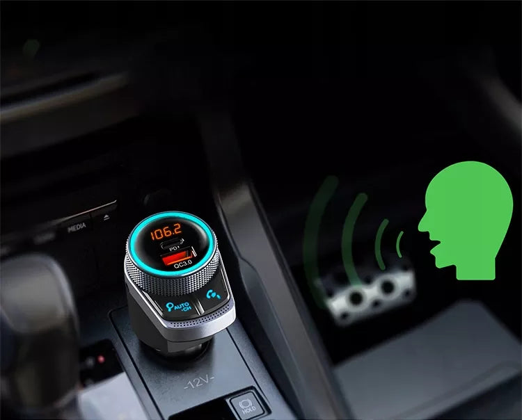 „Feegar“ FM „Bluetooth“ siųstuvas AUX greitasis įkroviklis QC 3.0 38 W „AutoSearch“
