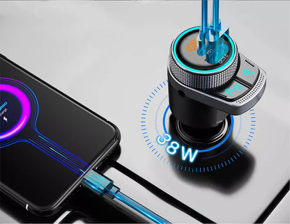 „Feegar“ FM „Bluetooth“ siųstuvas AUX greitasis įkroviklis QC 3.0 38 W „AutoSearch“