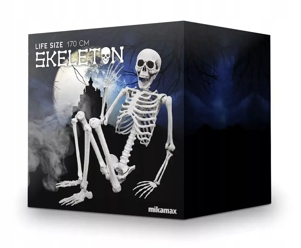 Dydelis (170 cm) skeletas - tamsi Halloweeno dovana ir dekoracija