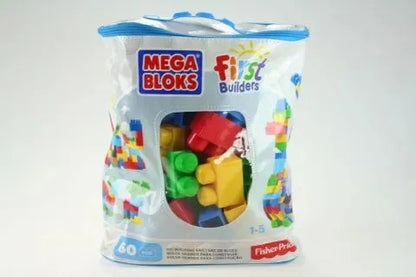 Fisher-Price MEGA BLOKS didelis ekologiškas krepšys su kaladėlėmis, 60 vnt., DCH55