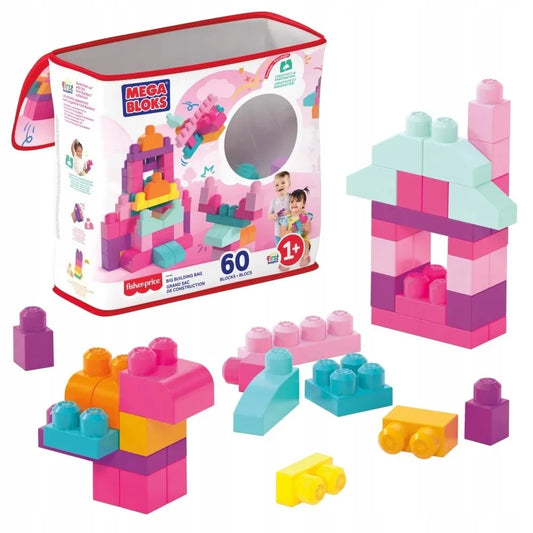 Fisher-Price MEGA BLOKS didelis krepšys su 60 kaladėlių DCH54
