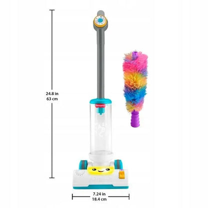 „Fisher-Price“ „Mokykis ir juokis!“ žaislinis dulkių siurblys mažyliams 2 viename