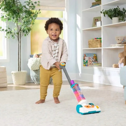 „Fisher-Price“ „Mokykis ir juokis!“ žaislinis dulkių siurblys mažyliams 2 viename