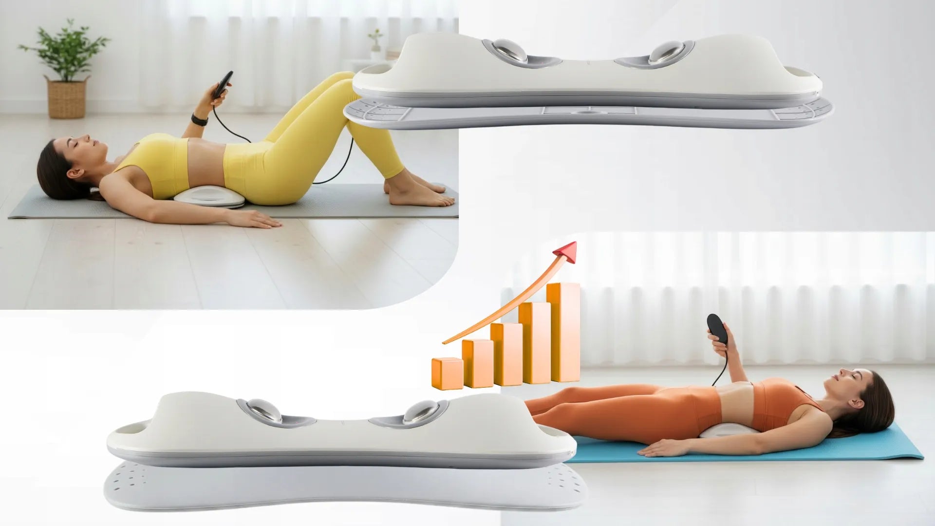 Fit4Med EMS juosmeninės dalies nugaros masažuoklis – tempimas, šildymas, skausmo malšinimas