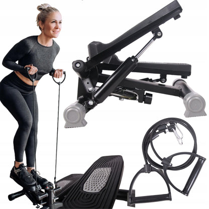 Fit4Med pasukamas stepperis su lynais, LCD ekranu ir fitneso skaitikliu