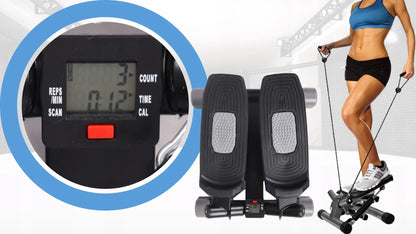 Fit4Med pasukamas stepperis su lynais, LCD ekranu ir fitneso skaitikliu