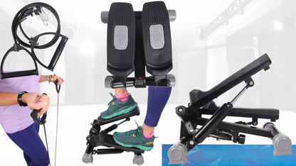 Fit4Med pasukamas stepperis su lynais, LCD ekranu ir fitneso skaitikliu