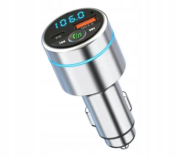 FM siųstuvas Bluetooth PD 30W USB / USB-C BC61 automobilinis įkroviklis