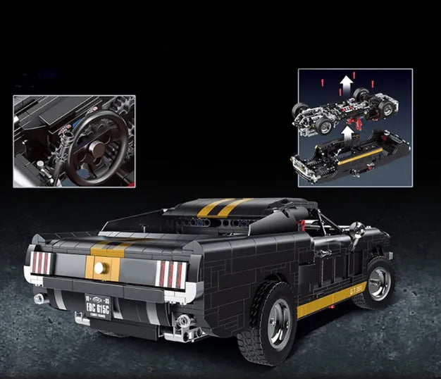 „Ford Mustang“ MEGA konstrukcinės TECHNIC kaladėlės, 1817 vnt. (1817 PCS)