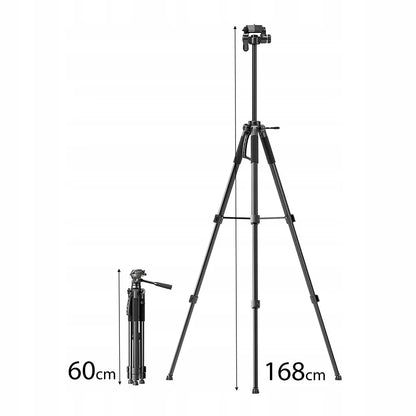 Foto stovas tripodas fotoaparatui kamerai telefonui aukštas 4in1 168 cm