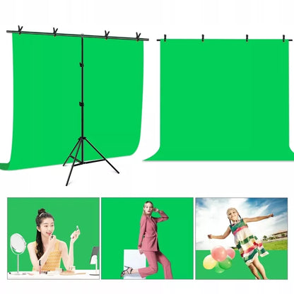 Fotografinio fono stovas 200x200 + žalias medžiaginis fonas