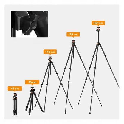 Fotografinis trikojis 162cm K&F Concept KF09.161 su telefono laikikliu