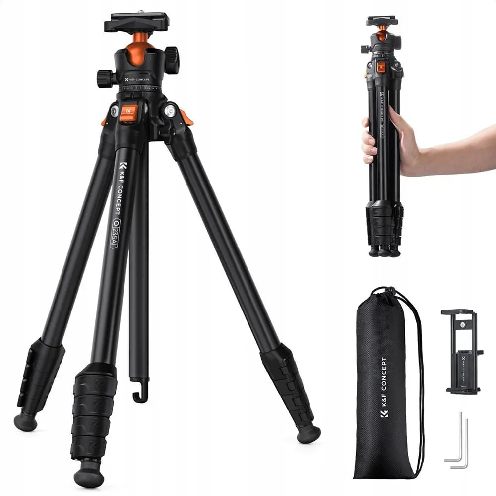 Fotografinis trikojis 162cm K&F Concept KF09.161 su telefono laikikliu