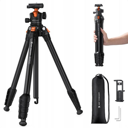 Fotografinis trikojis 162cm K&F Concept KF09.161 su telefono laikikliu