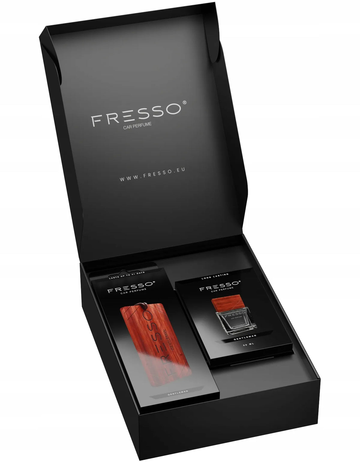 Fresso Gift Box Gentleman automobilių kvepalų rinkinys dovanų dėžutėje