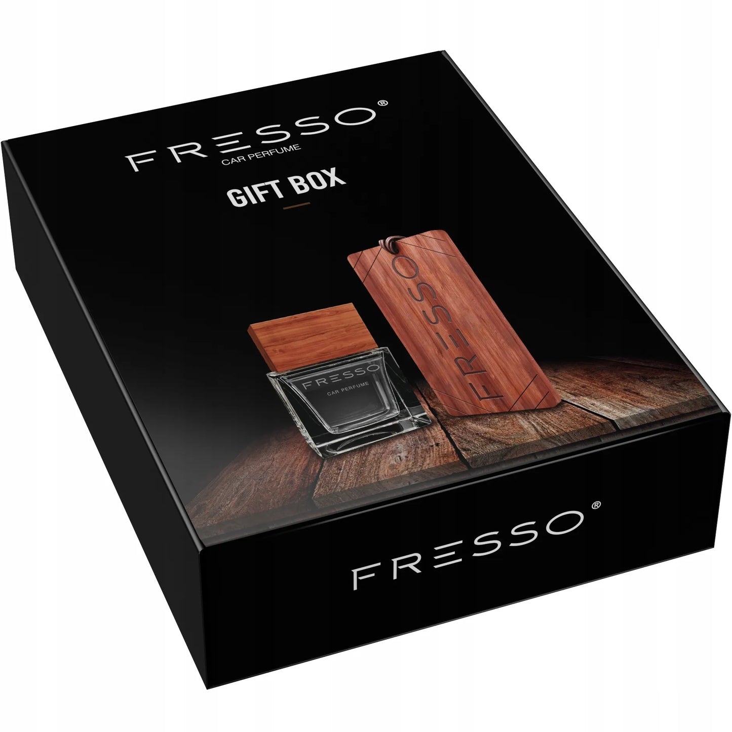Fresso Gift Box Gentleman automobilių kvepalų rinkinys dovanų dėžutėje