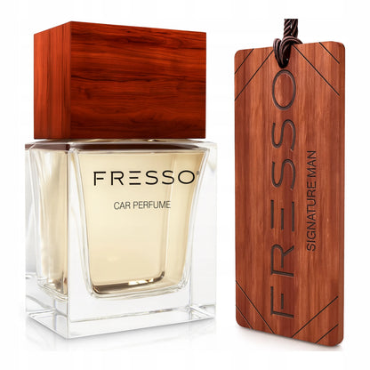 Fresso Signature Man 50 ml vyriški automobilių kvepalai + kvapų pakabukas