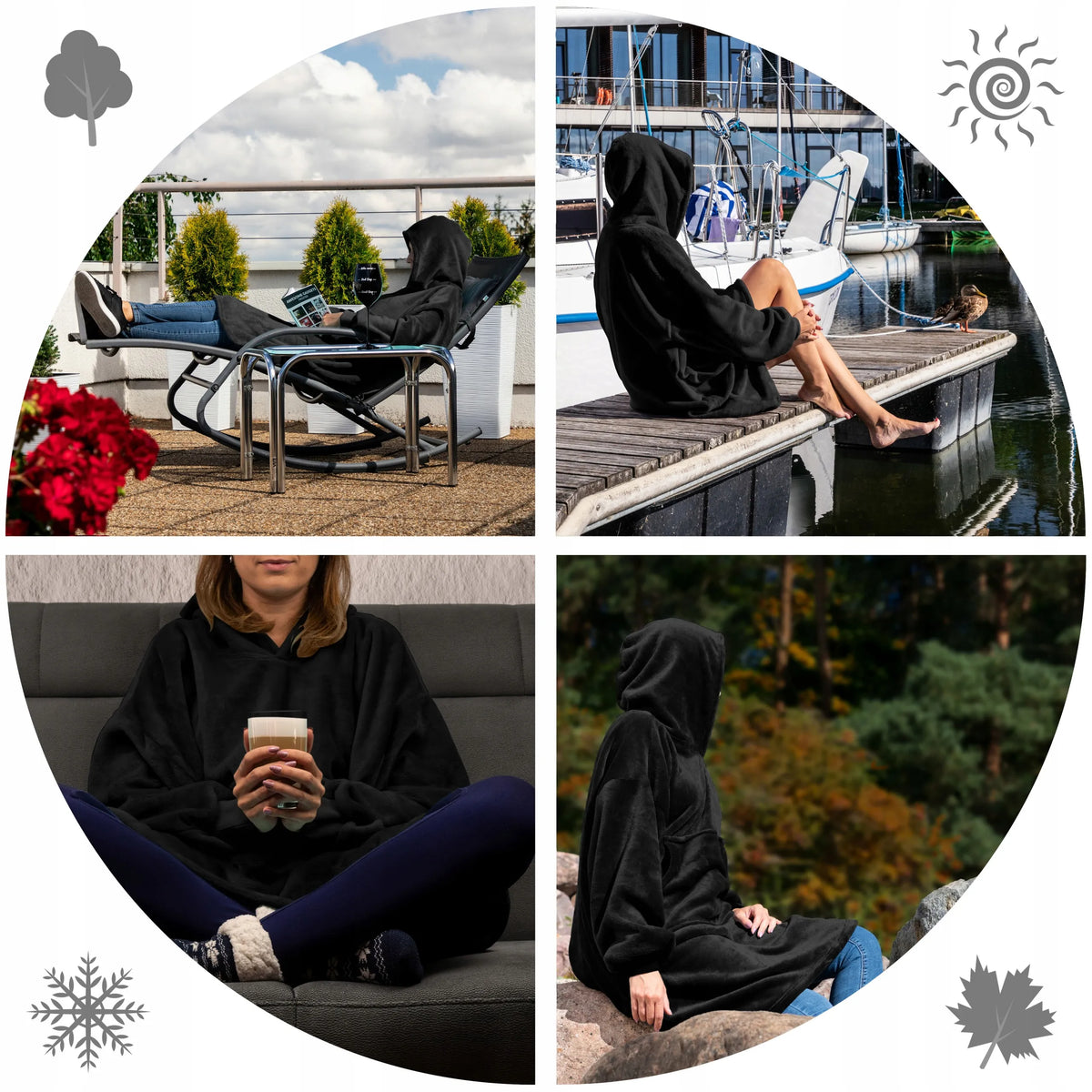 „FROSTER Bluzair“ džemperis-antklodė „Lenkiškas pūkuotukas“ su pagalve
