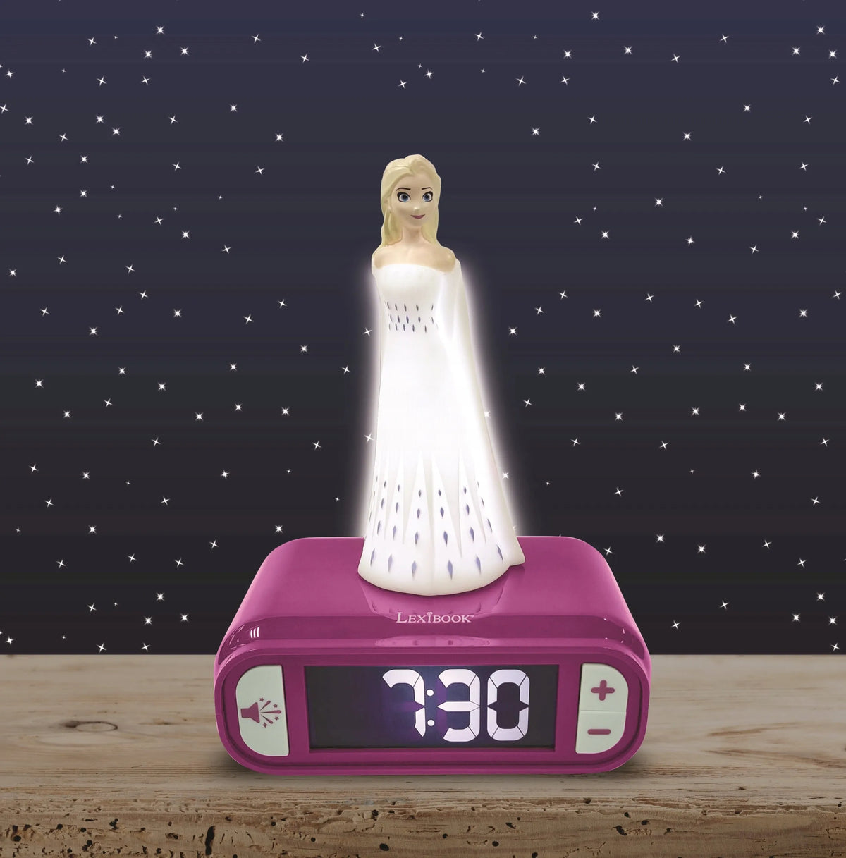 „Frozen“ žadintuvas „Kraina Lodu 2“ su lempute ir garso efektais
