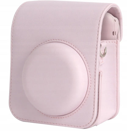 Fujifilm Instax Mini 12 dėklas mėlynas su dirželiu ekologiška oda