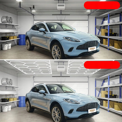 Galinga LED šešiakampė korio rašto lempa garažui, salonui, namams ir kirpyklai, 14X