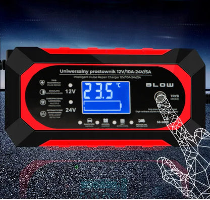 GALINGAS AUTOMATINIS AUTOMOBILINIS ĮKROVIKLIS AKUMULIATORIŲ REMONTAS 24V 12V 10A