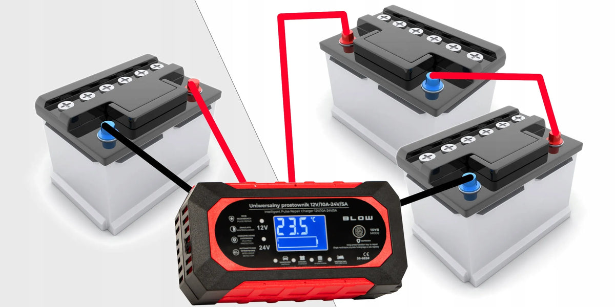GALINGAS AUTOMATINIS AUTOMOBILINIS ĮKROVIKLIS AKUMULIATORIŲ REMONTAS 24V 12V 10A