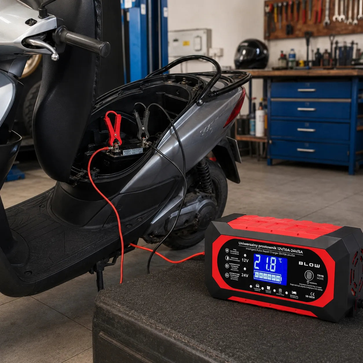 GALINGAS AUTOMATINIS AUTOMOBILINIS ĮKROVIKLIS AKUMULIATORIŲ REMONTAS 24V 12V 10A