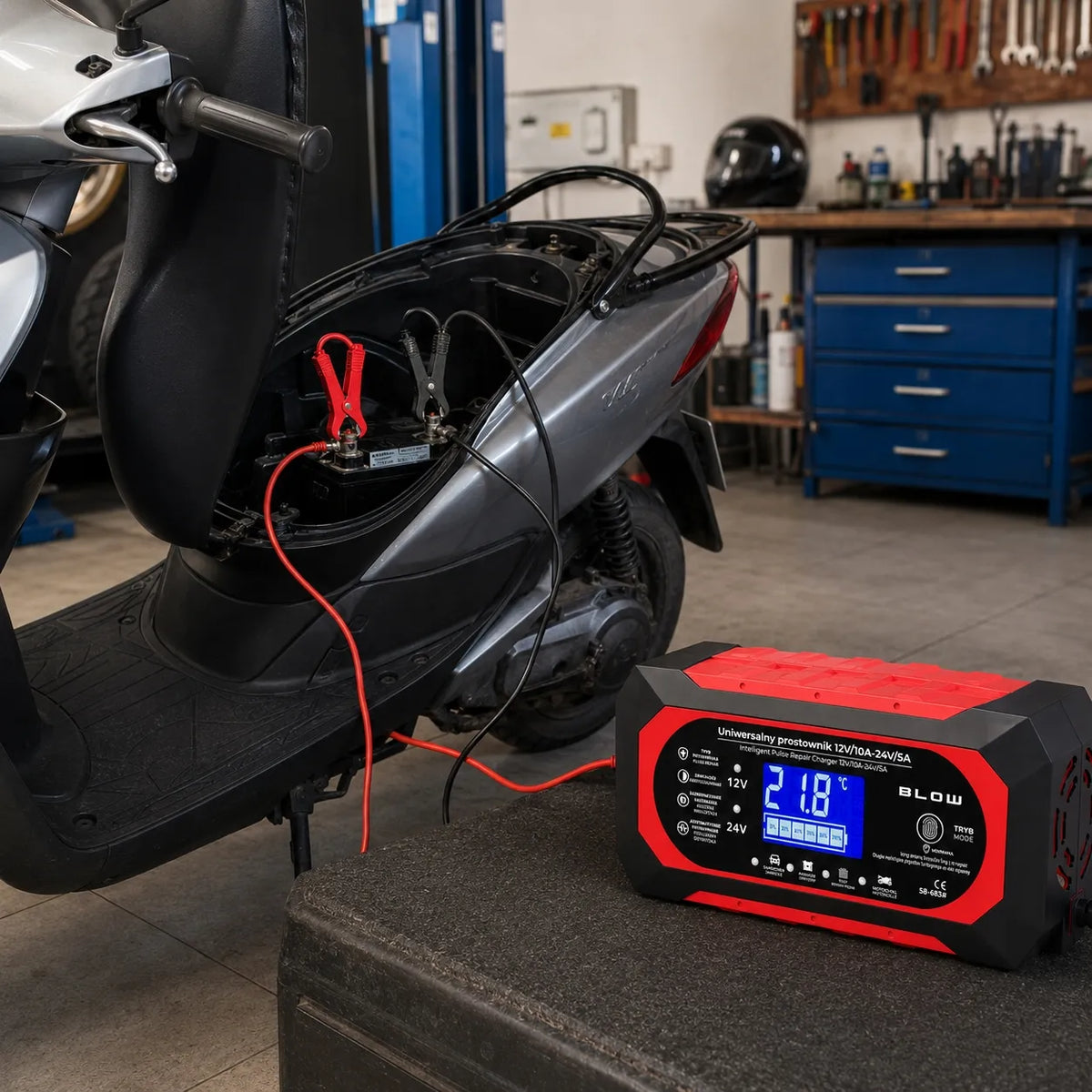 GALINGAS AUTOMATINIS AUTOMOBILINIS ĮKROVIKLIS AKUMULIATORIŲ REMONTAS 24V 12V 10A