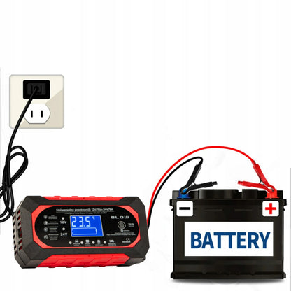 GALINGAS AUTOMATINIS AUTOMOBILINIS ĮKROVIKLIS AKUMULIATORIŲ REMONTAS 24V 12V 10A