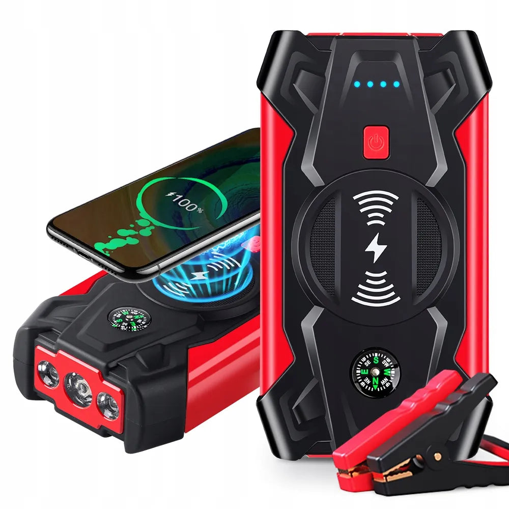 Galingas automobilinis paleidimo įrenginys „Power Bank“ su žibintu, 20 000 mAh, 12 V