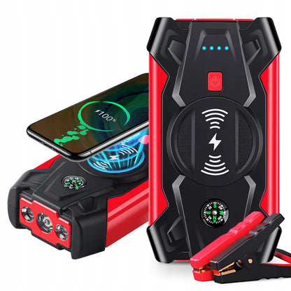 Galingas automobilinis paleidimo įrenginys „Power Bank“ su žibintu, 20 000 mAh, 12 V