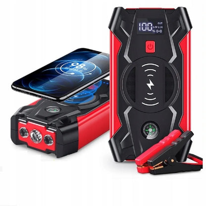 Galingas automobilinis paleidimo įrenginys „Power Bank“ su žibintu, 20 000 mAh, 12 V