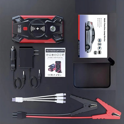 Galingas automobilinis paleidimo įrenginys „Power Bank“ su žibintu, 20 000 mAh, 12 V
