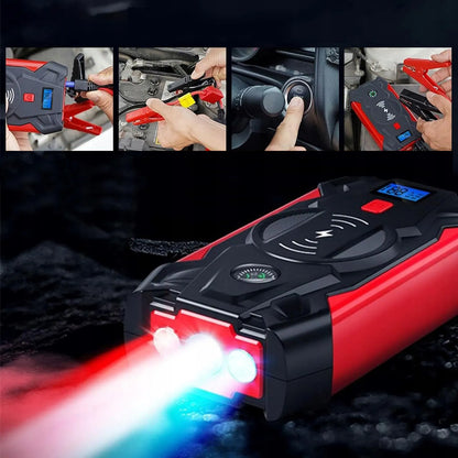 Galingas automobilinis paleidimo įrenginys „Power Bank“ su žibintu, 20 000 mAh, 12 V