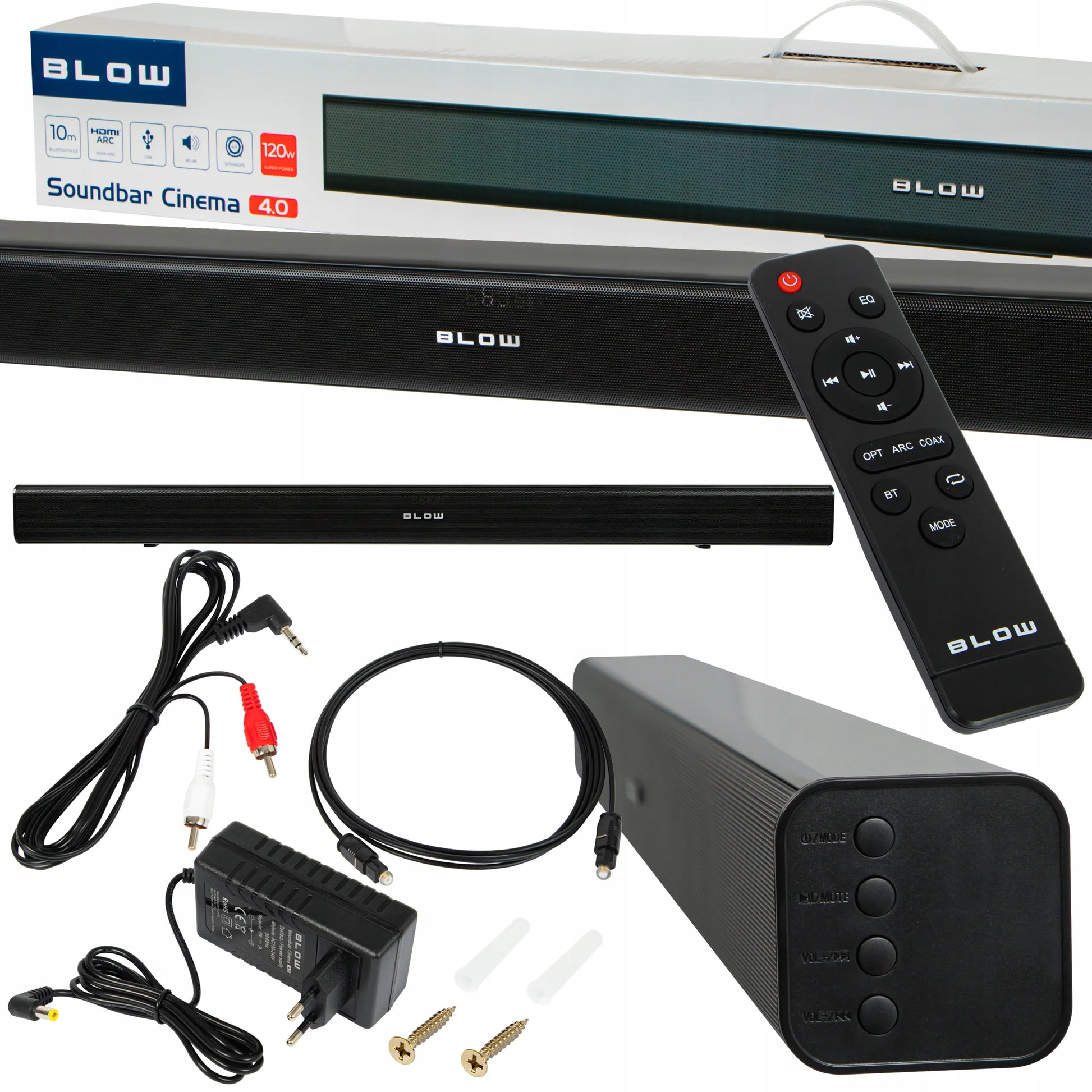 Galingas BLOW CINEMA 4.0 V2 „Bluetooth“ garso baras, 120 W, USB, HDMI, AUX
