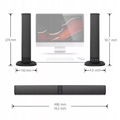 Galingas Bluetooth soundbar garsiakalbis, USB rinkinys, TV televizoriui, kino teatras