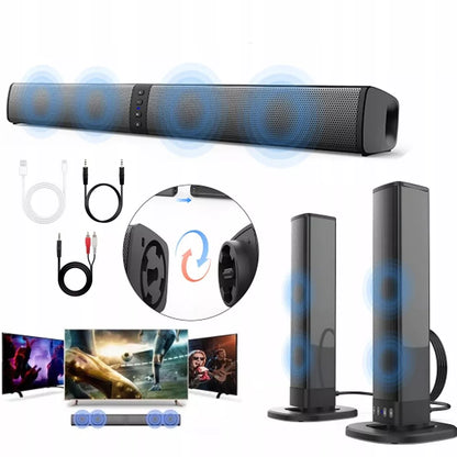 Galingas Bluetooth soundbar garsiakalbis, USB rinkinys, TV televizoriui, kino teatras