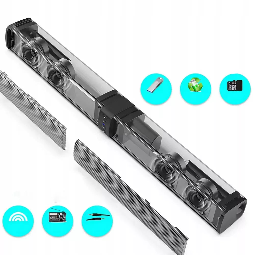 Galingas Bluetooth soundbar garsiakalbis, USB rinkinys, TV televizoriui, kino teatras